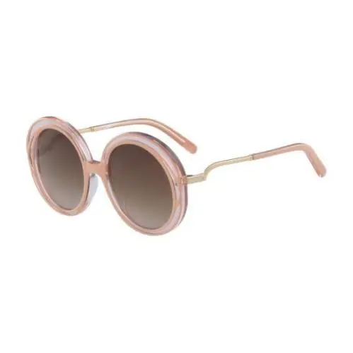 Chloe Women`s Round Sunglasses CE3614S-601 Gold Pink Brown