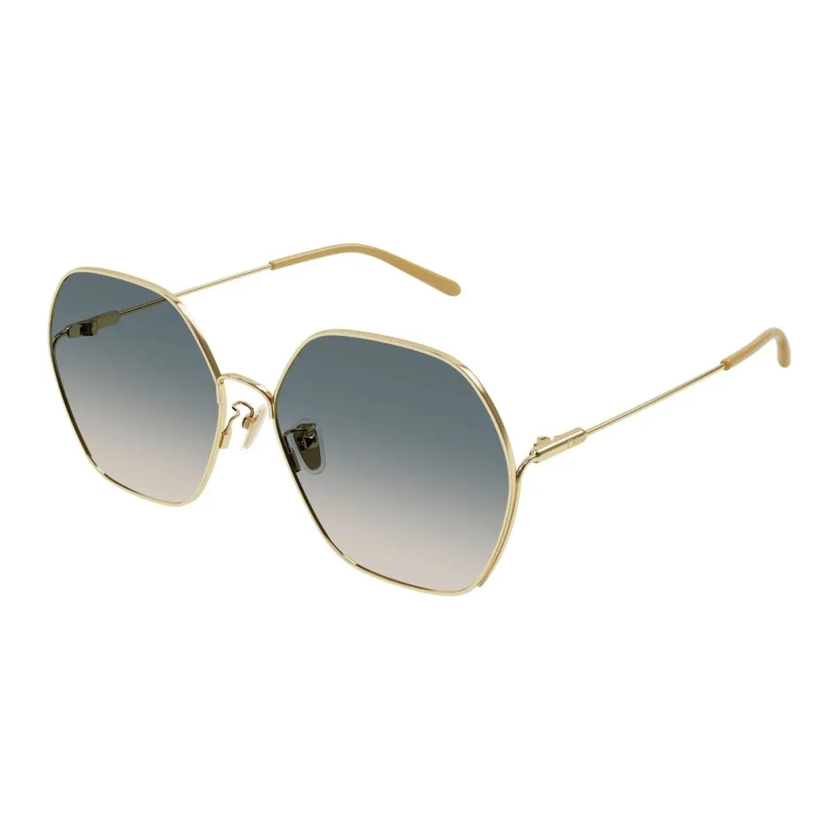 Chloé CH0169SA Gold/green Blue Shaded 002 Sunglasses