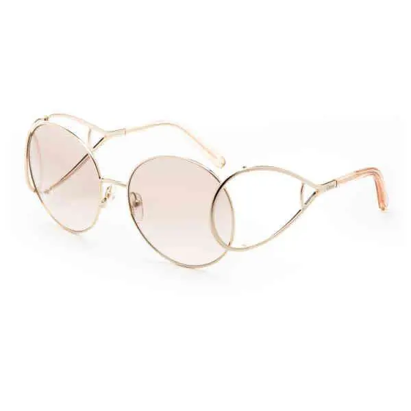 Chloe Women`s Gold Metal Sunglasses CE124S-724