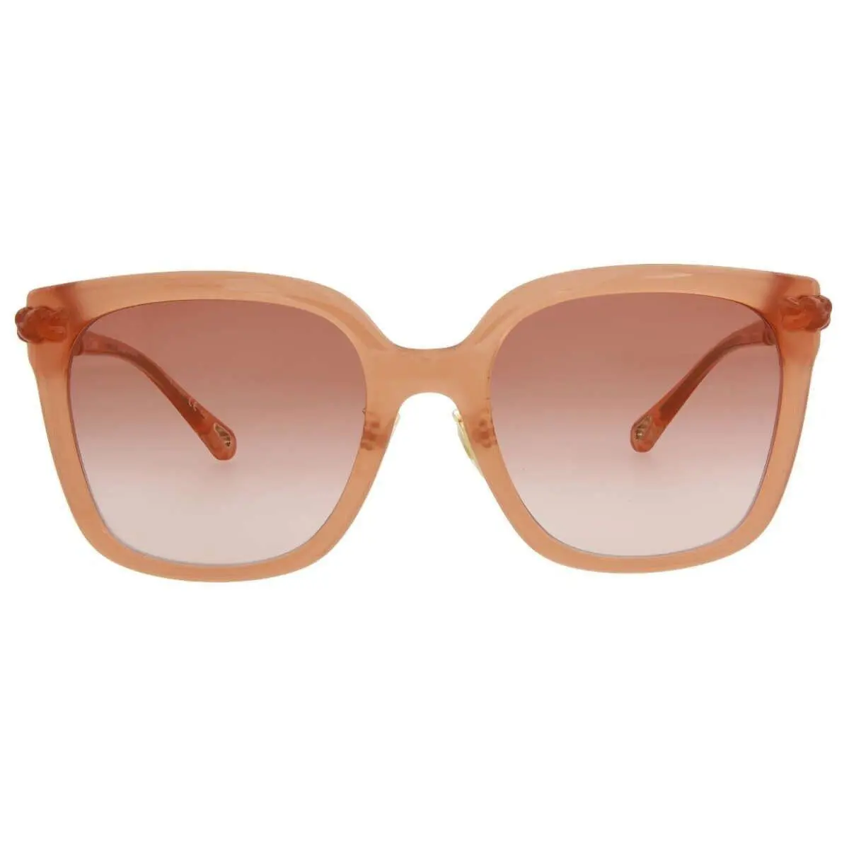 Chloe Core 56mm Square Sunglasses Orange Womens Size NS