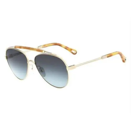 Chloe Blonde Havana Pilot Sunglasses CE141S 736 59