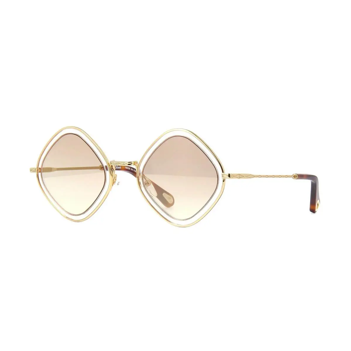 Chloe Tally CE165S Light Gold/grey Brown 877 Sunglasses - Frame: Gold, Lens: Brown