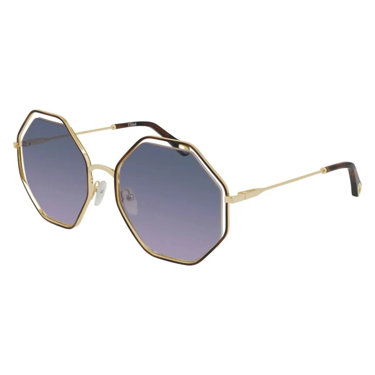 Chloé Poppy CH0046S Havana/violet Shaded 003 Sunglasses