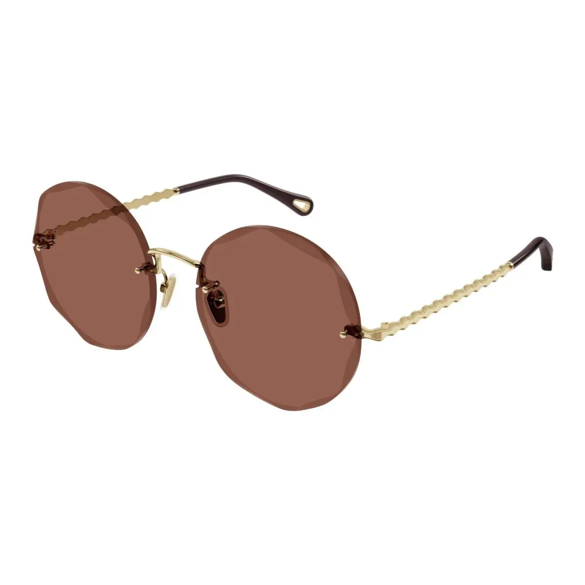 Chloé CH0254S Gold/red Brown 002 Sunglasses