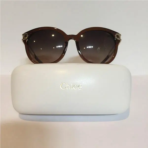 Chloe 682SA 210 Crystal Brown/brown Gradiant Plastic Sunglasses 58mm