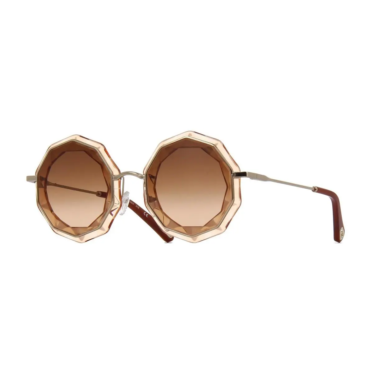 Rosie CE160S Transparent Brown/brown Shaded 724 G Sunglasses by Chloé