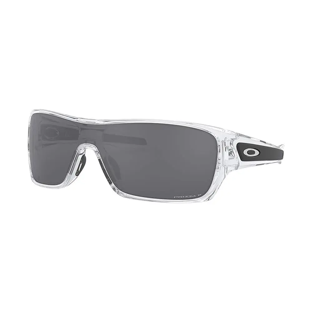 Turbine Rotor Polarized Sunglasses Polishedclear Prizmblack Square by Oakley