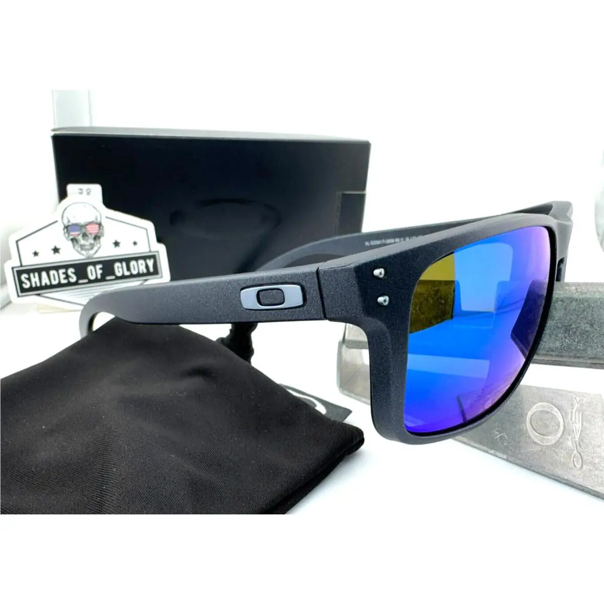 Oakley Holbrook XL Steel Blue Galaxy Aftermerket Polarized Sunglasses OO9417