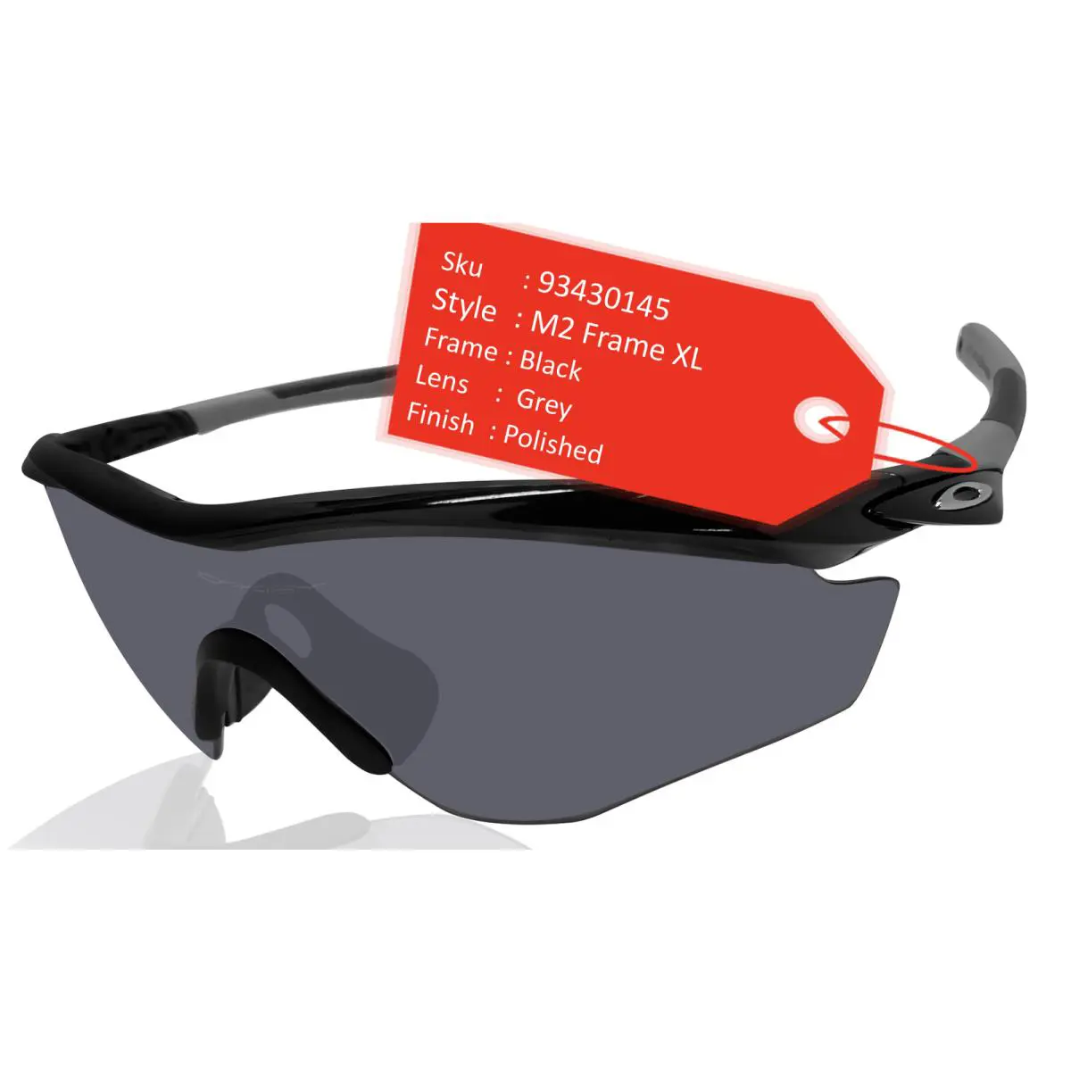 M2 Frame XL Black Frame Grey Lens Sunglasses OO9343-0145 by Oakley