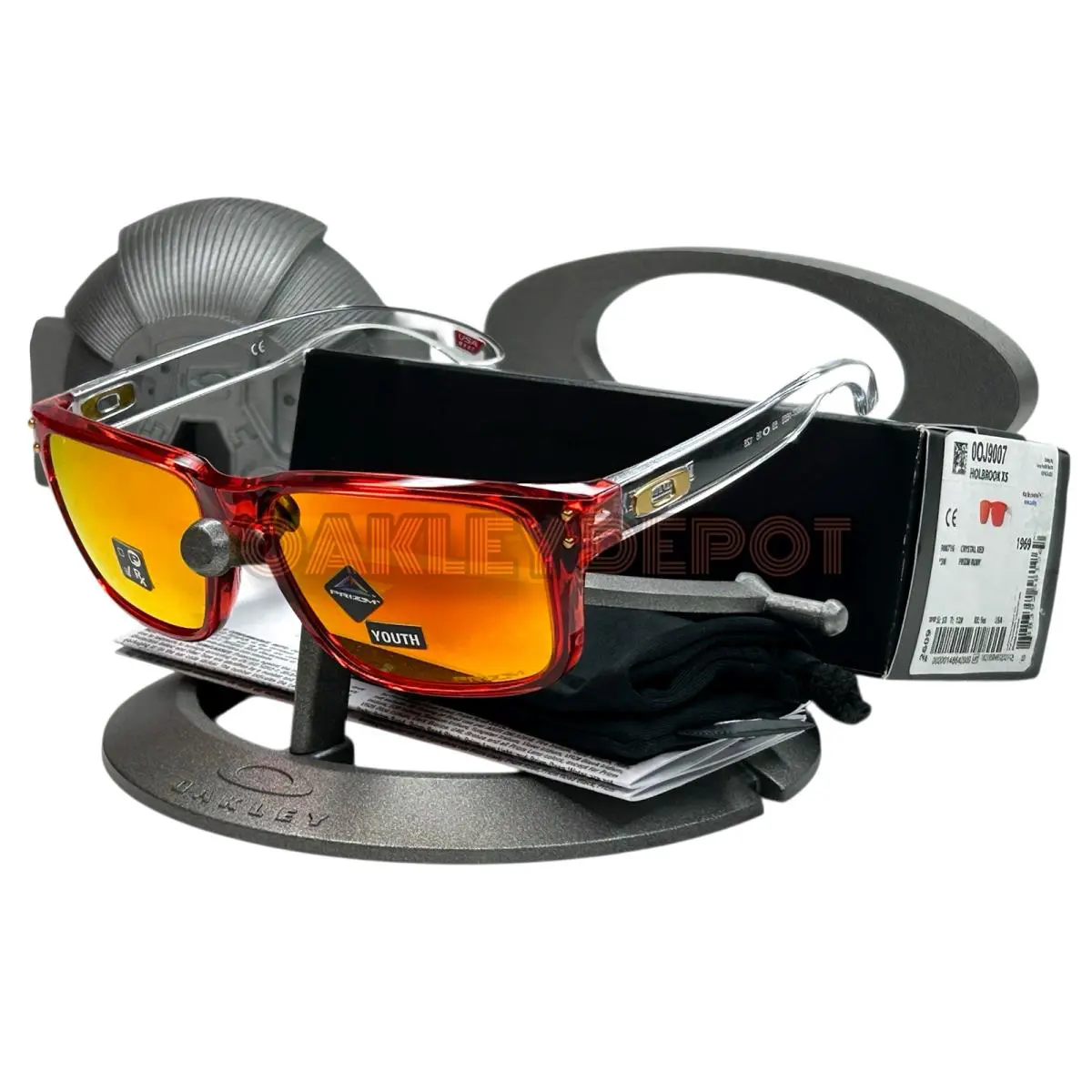 Holbrook XS 0J9007 Crystal Red/prizm Ruby Youth Sunglasses 167 by Oakley