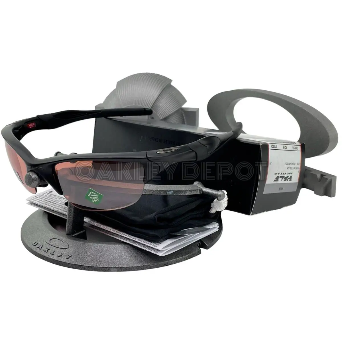 Oakley Half Jacket 2.0 009153 Matte Black/prizm Dark Golf Sunglasses 96 - Frame: MATTE BLACK, Lens: DARK GOLF