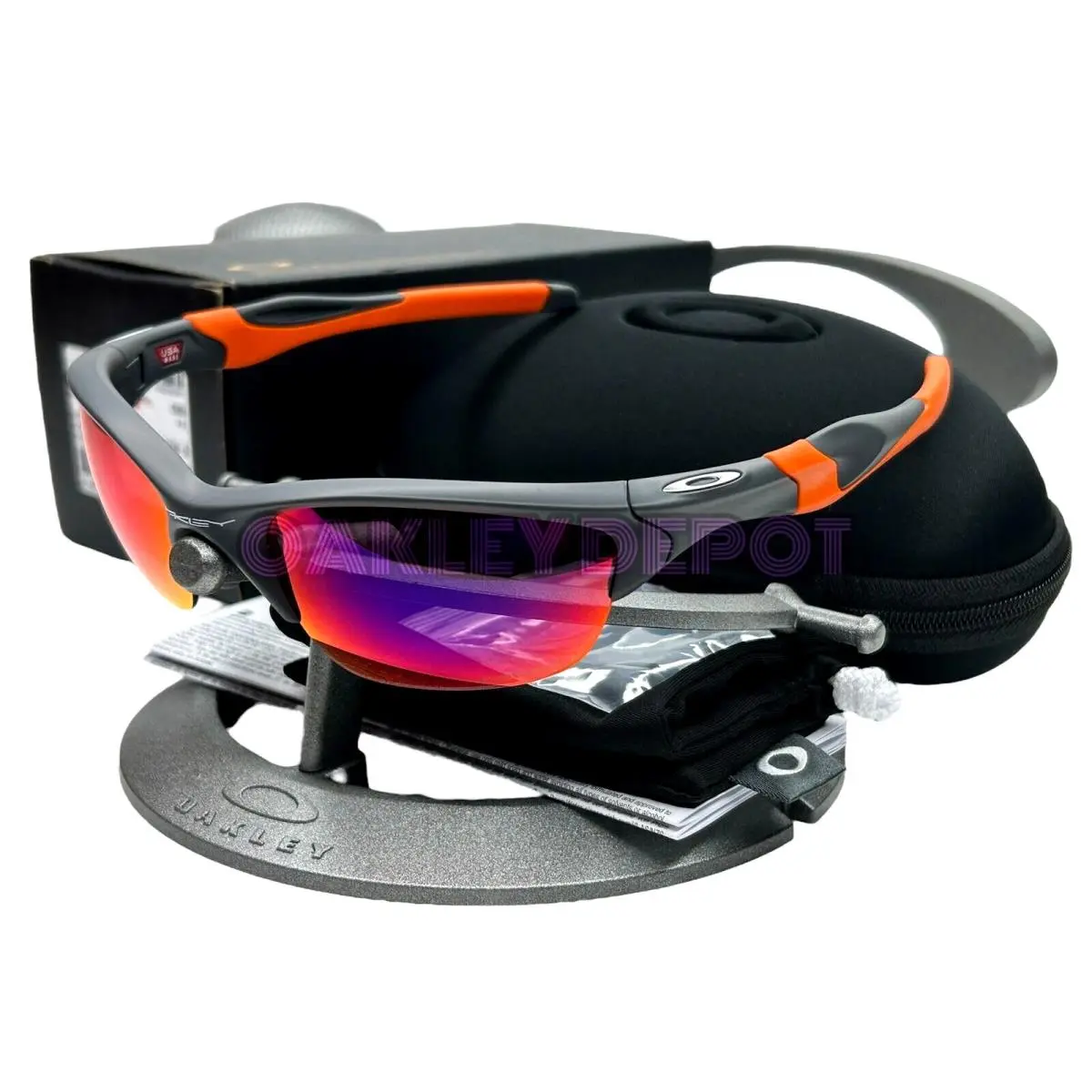 Oakley Half Jacket 2.0 09153 Matte Dark Grey/prizm Road A Fit Sunglasses - Frame: MATTE DARK GREY, Lens: ROAD