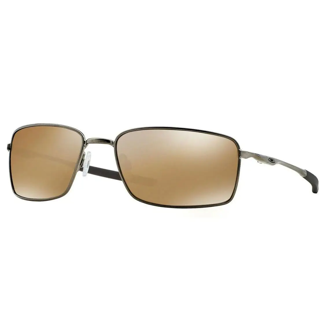 Oakley Square Wire Tungsten Polarized Tungsten Lens Sunglasses 4075-06 - Frame: Gunmetal, Lens: Brown