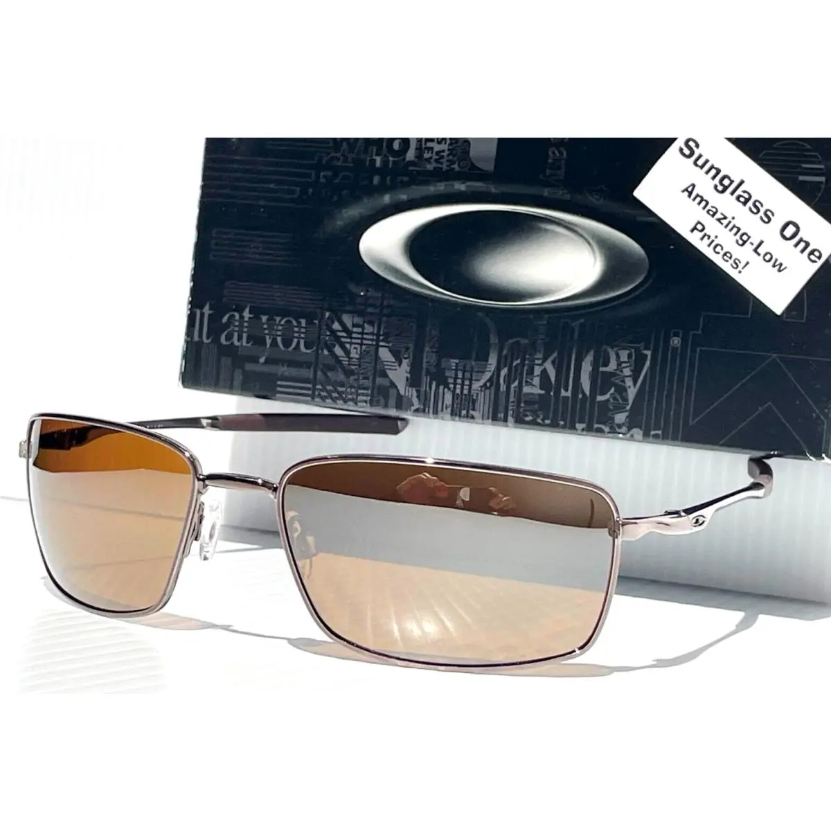 Oakley Square Wire Tungsten Polarized Tungsten Lens Sunglasses 4075-06