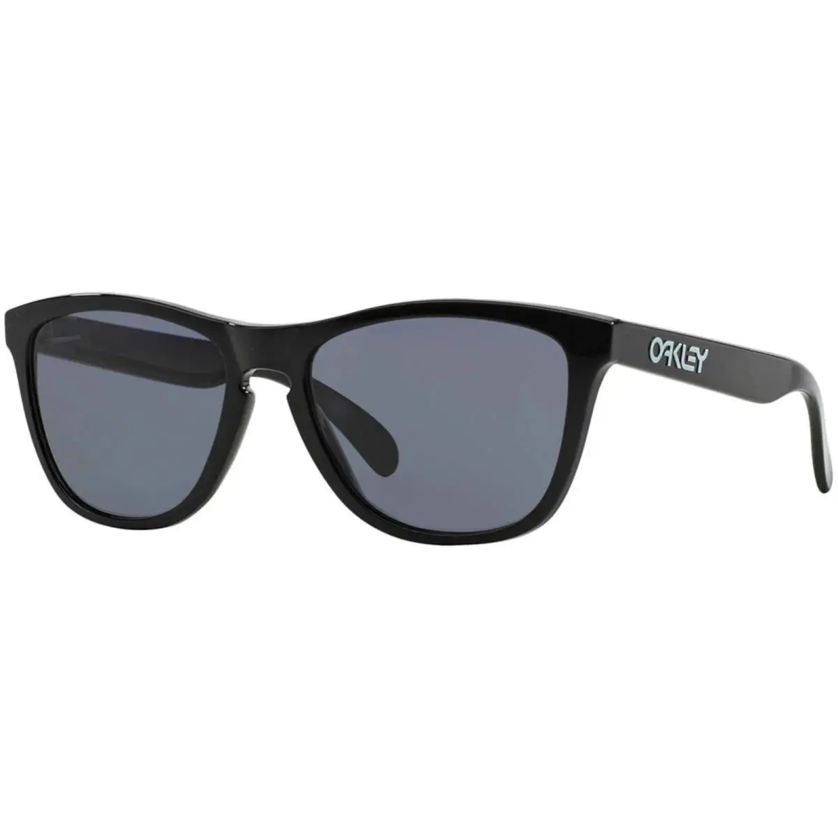 Oakley Men`s Frogskins Polished Black/grey One Size Sunglasses - Polished Black/Grey, Frame: Black, Lens: Grey