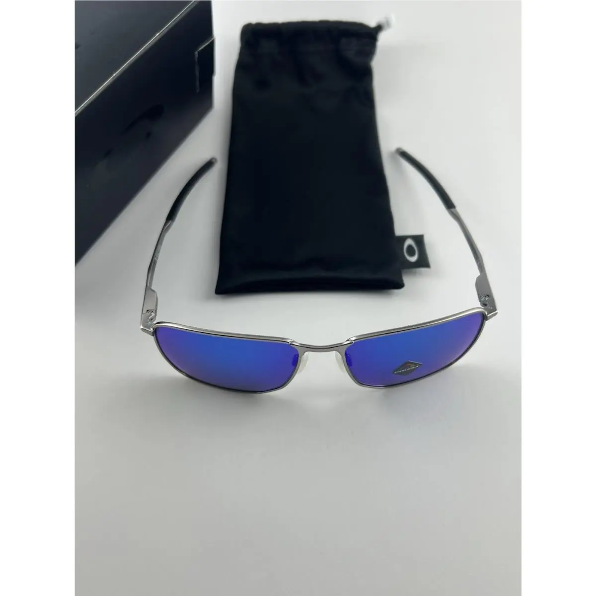 Ejector Satin Chrome Frame Prizm Sapphire Lens+box OO4142-0458 Rare by Oakley