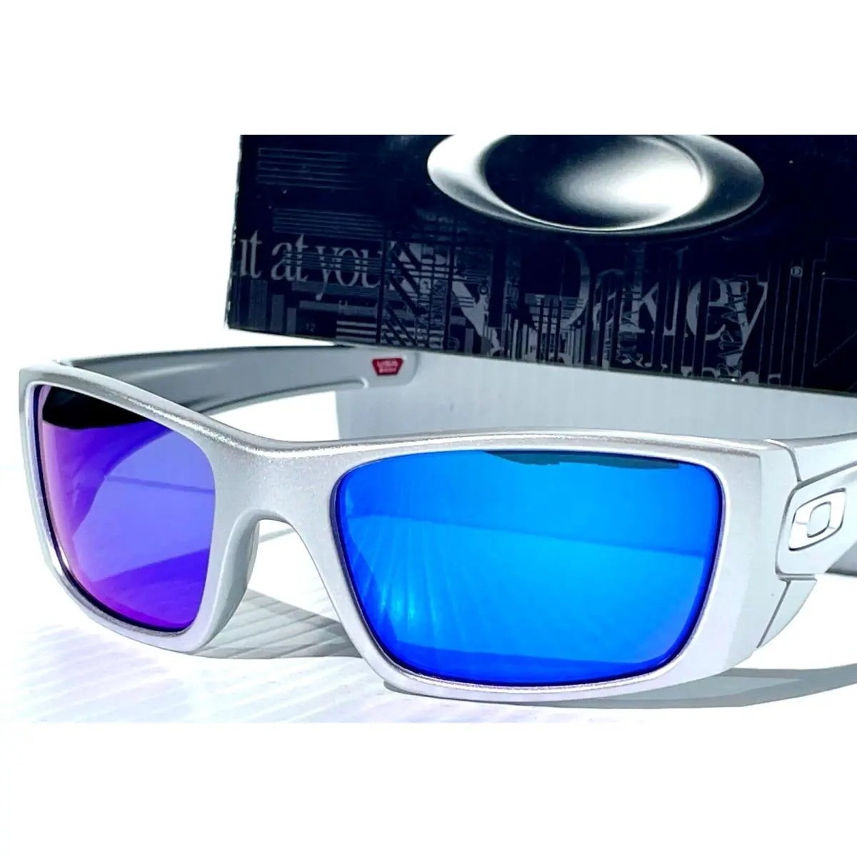 Oakley Fuel Cell X-silver Polarized Galaxy Blue Lens Sunglass 9096