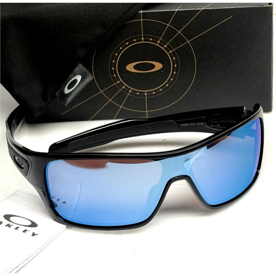 Oakley Turbine Rotor Black Polarized Deep Water Prizm H20 Sunglass 9307-08