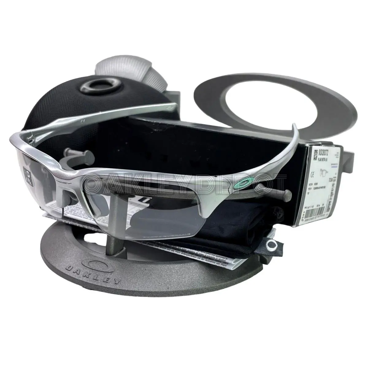 Oakley Flak Beta 09372 Silver/clear Black Photochromic A Fit Sunglasses 27 - Frame: Silver, Lens: BLACK/CLEAR