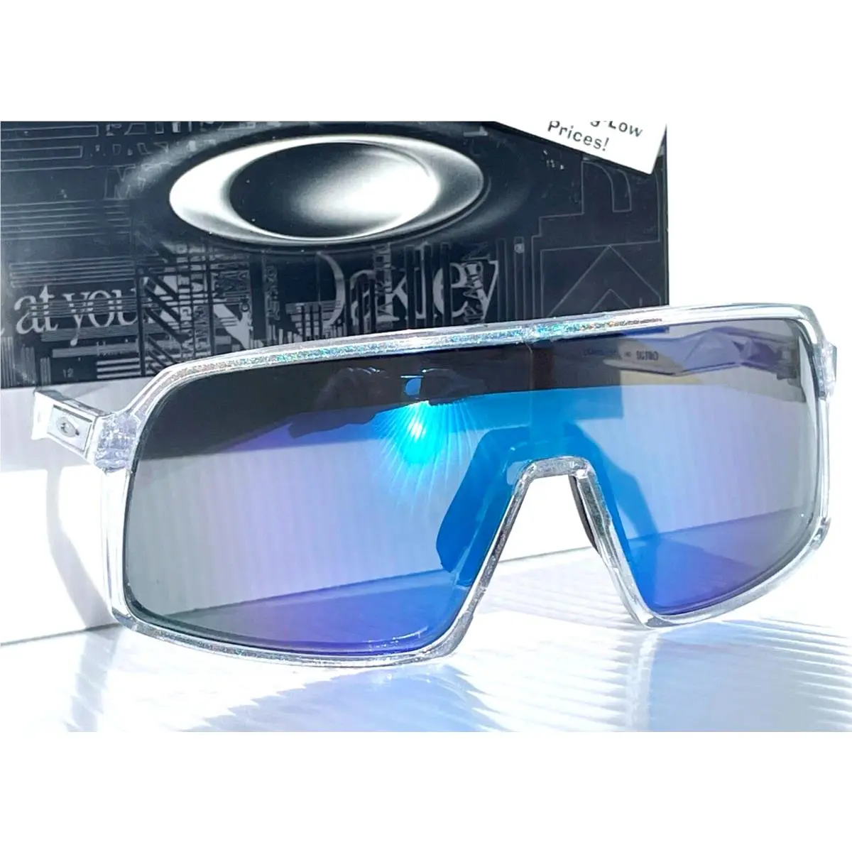 Sutro Shiny Moon Dust Polarized Galaxy Blue Lens Sunglass 9406 by Oakley