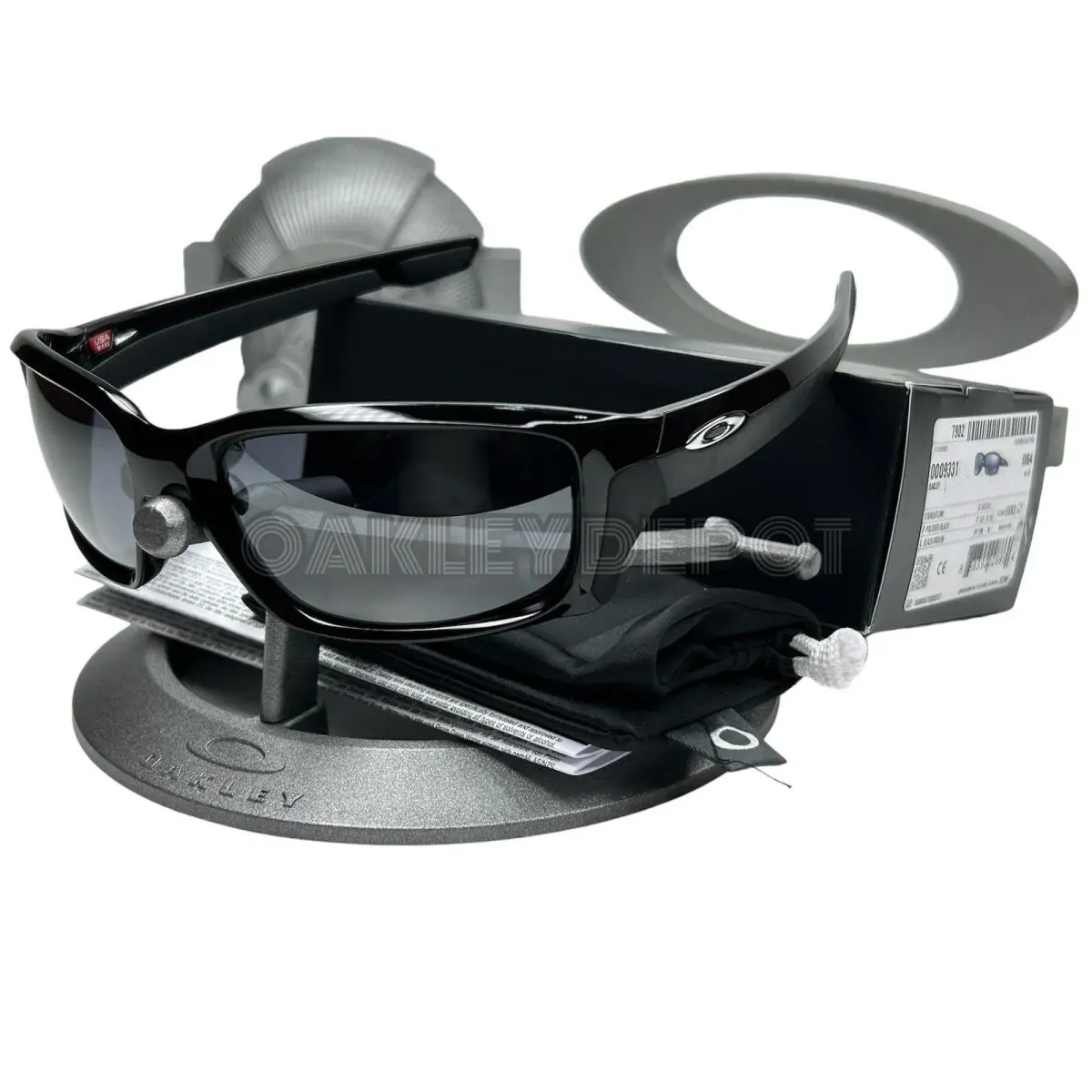 Oakley Straightlink 009331 Polished Black/black Iridium Sunglasses - Frame: POLISHED BLACK, Lens: Black