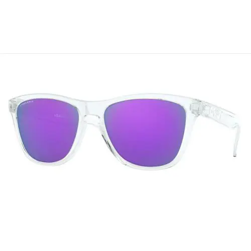 Frogskins Shiny Clear w Violet Prizm Iridium Lens Sunglass 9013-H7 by Oakley