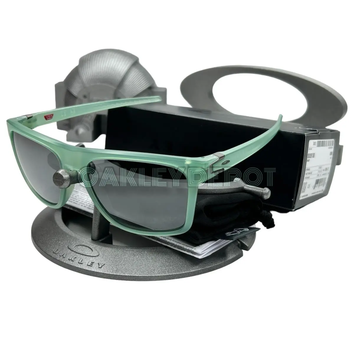 Oakley Leffingwell 009100 Translucent Jade/prizm Black Sunglasses 155 - Frame: MATTE TRANSLUCENT JADE, Lens: Black