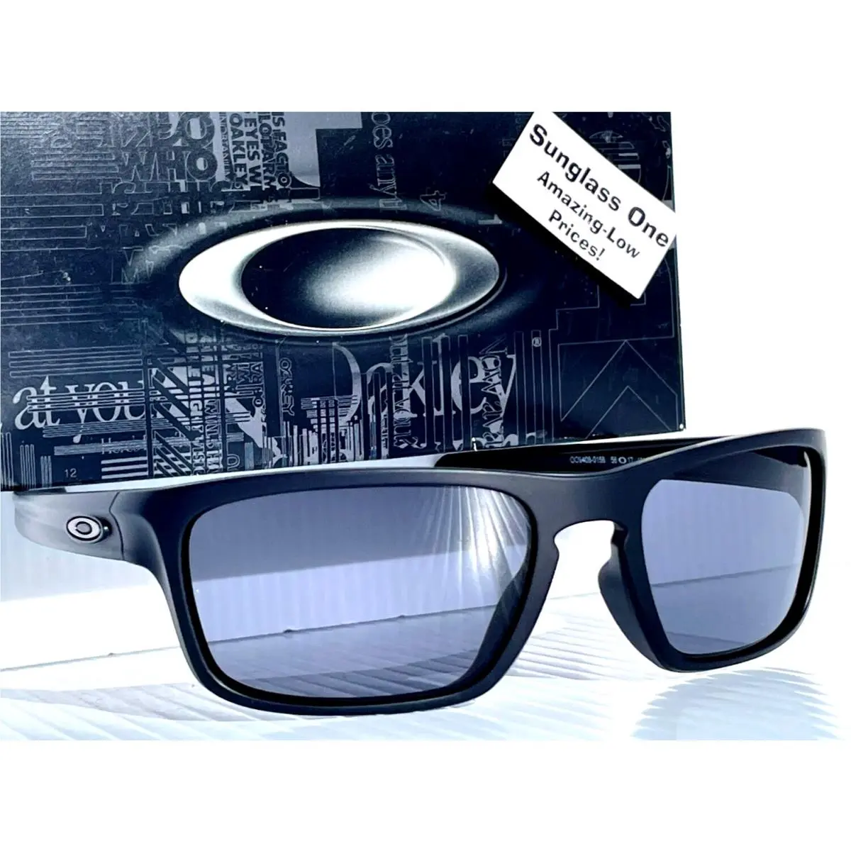Oakley Sliver Stealth Matte Black Polarized Galaxy Black Lens Sunglass 9408