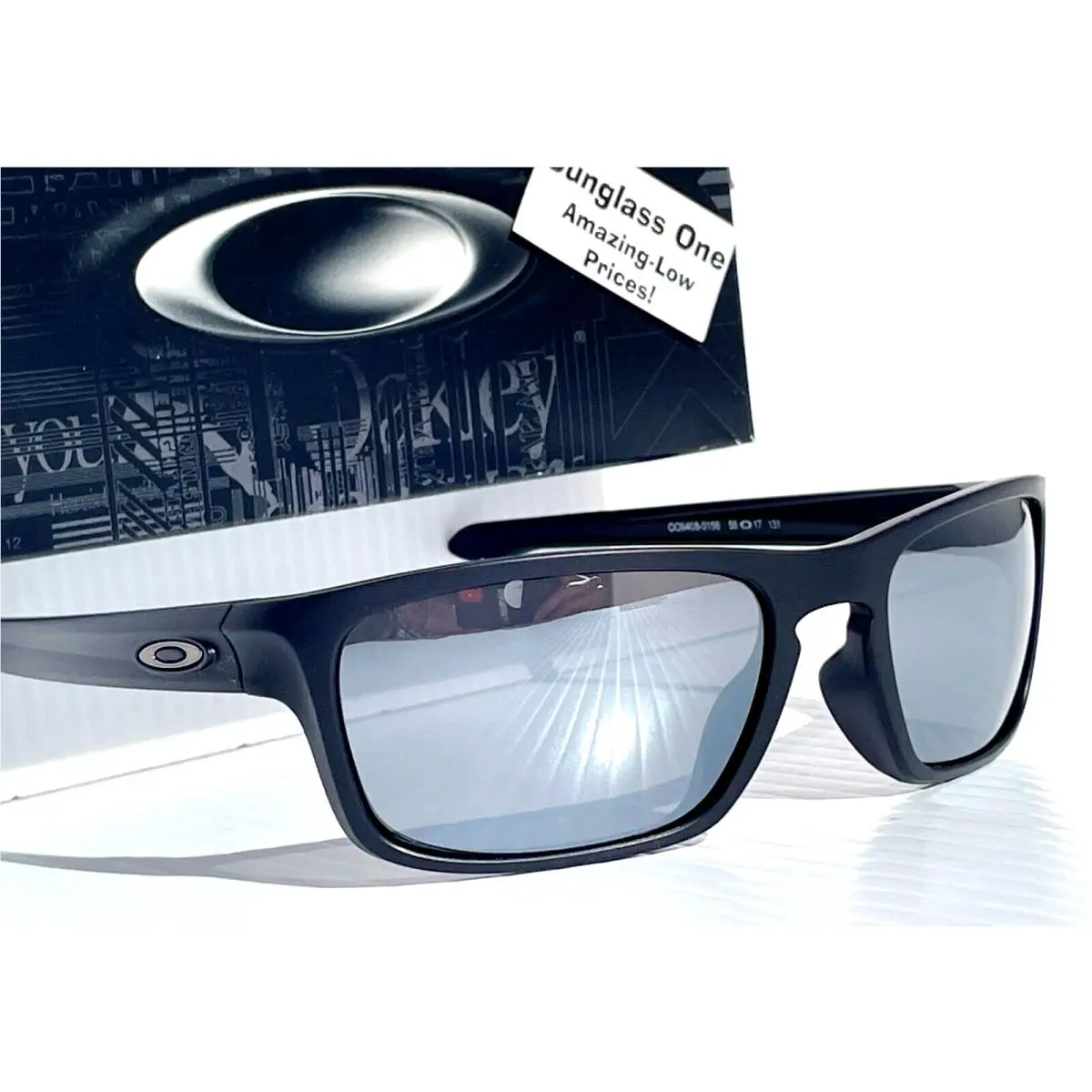 Oakley Sliver Stealth Matte Black Polarized Galaxy Chrome Lens Sunglass 9408