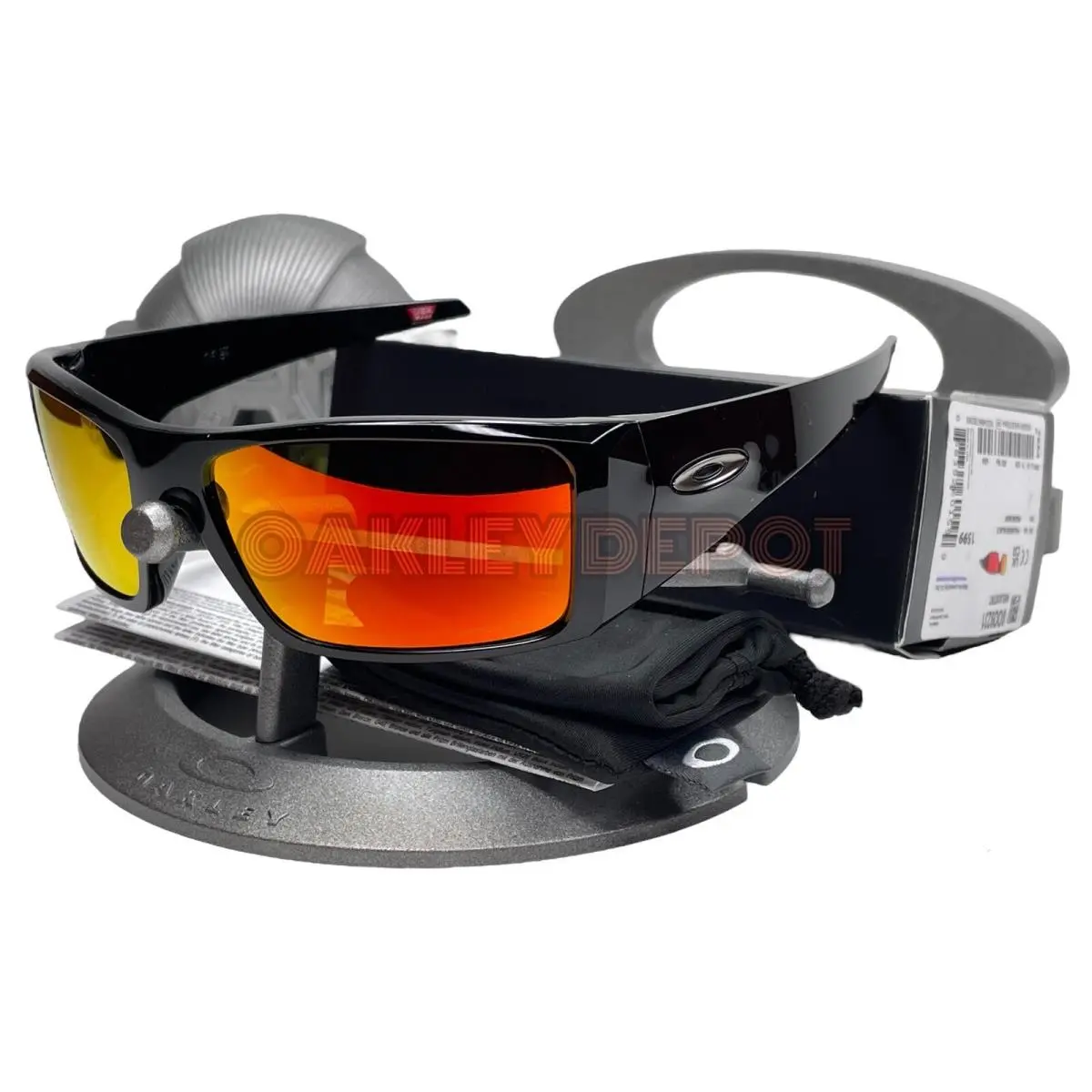Oakley Heliostat 009231 Polished Black/prizm Ruby Sunglasses 54