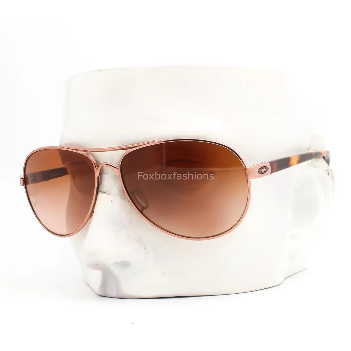 Oakley OO4079-01 Feedback Aviator Sunglasses Rose Gold VR50 Brown W/case