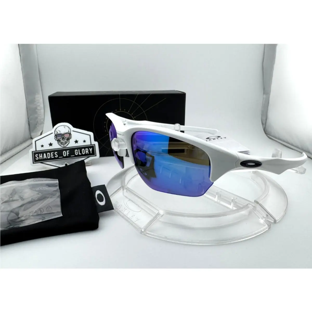 Oakley Flak Beta Matte White Sapphire Iridium Sunglasses OO9363-15