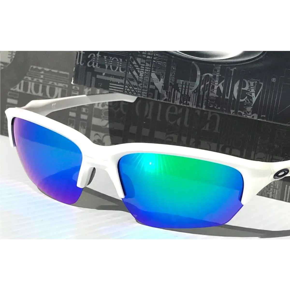 Oakley Flak Beta Matte White Sapphire Iridium Sunglasses OO9363-15