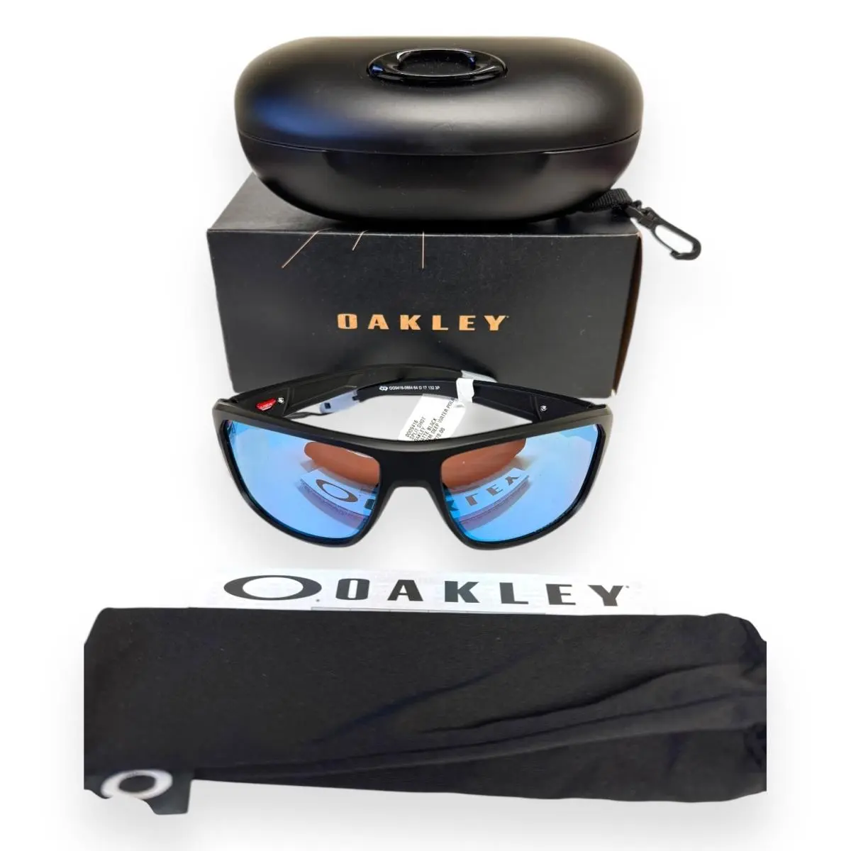 Oakley Split Shot Sunglasses Matte Black Prizm Blue Polarized OO9416-0664 W/case