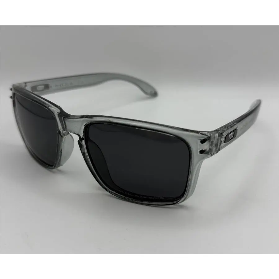 Oakley Holbrook OO9244 Smoke Grey Frame Black Polarized Lens Sunglasses 56mm - Frame: Black, Lens: Gray