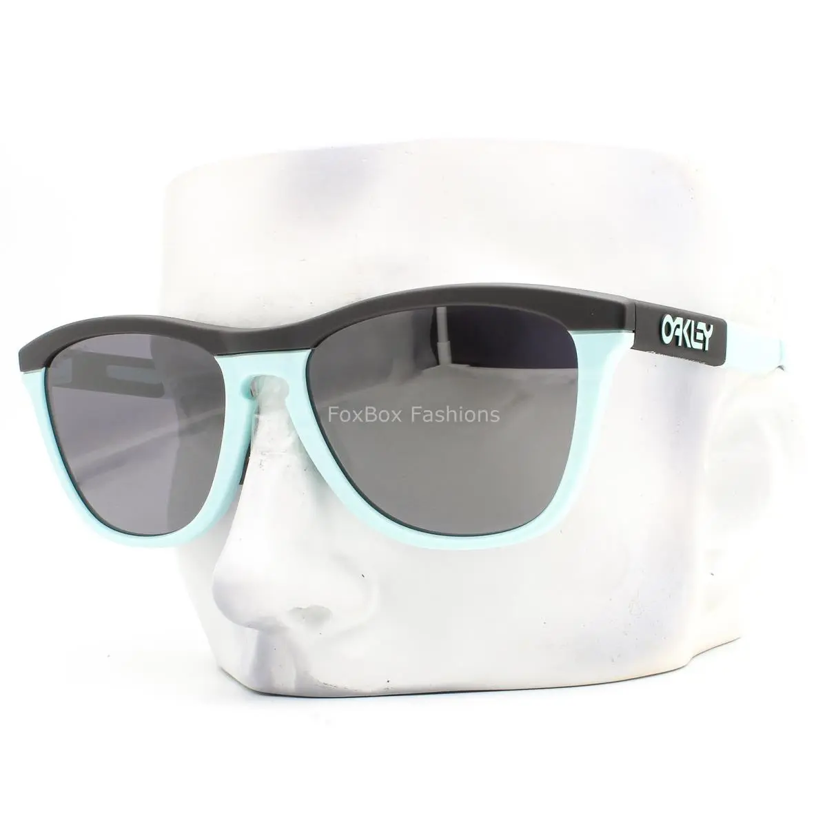 Frogskins Range OO9284-0355 Sunglasses Matte Carbon Blue Milk Prizm Black by Oakley