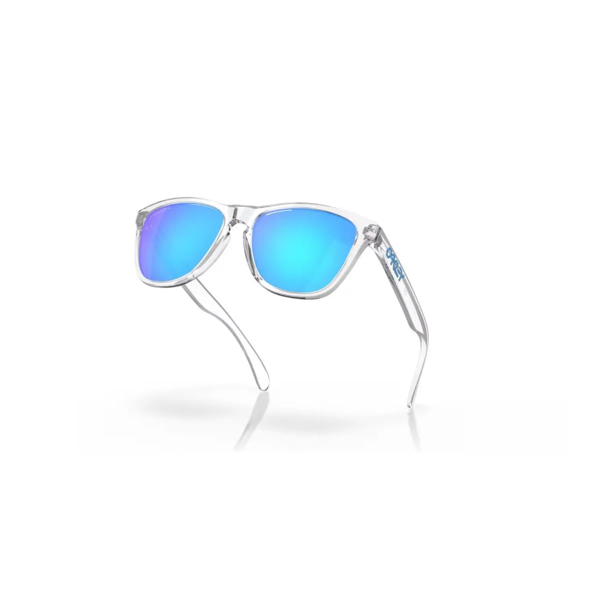 Oakley Frogskins Crystal Clear w/ Prizm Sapphire Lens - Mens OO9013-D0