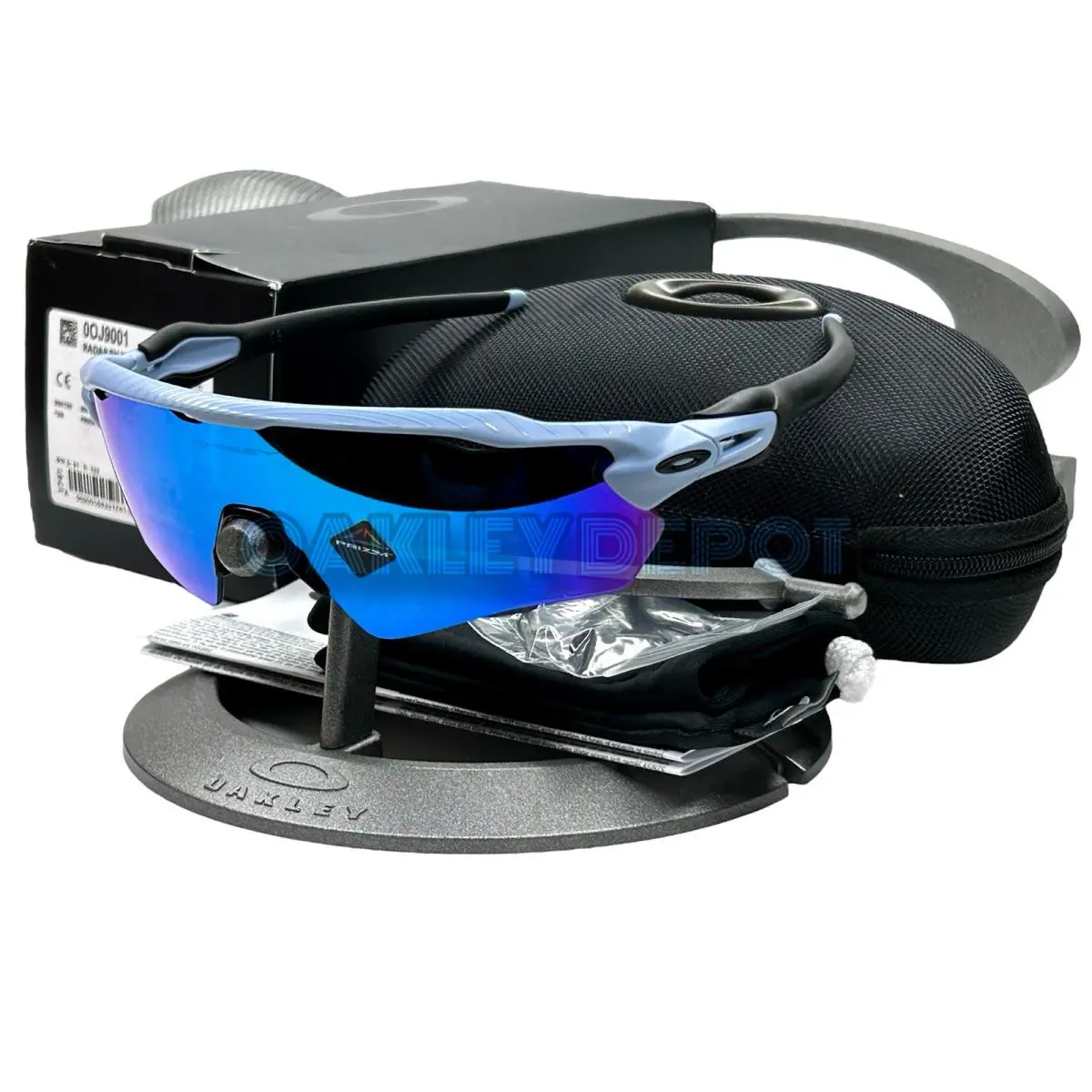 Radar EV XS Path 00J9001 Stone Wash/prizm Sapphire Youth Sunglasses by Oakley