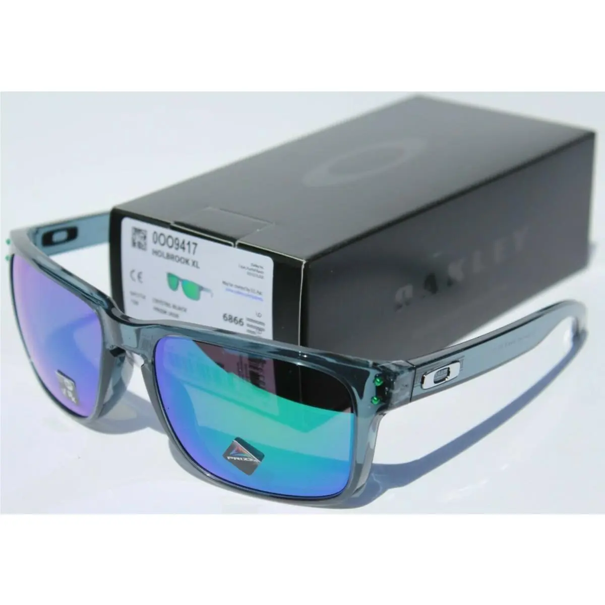 Holbrook XL Sunglasses Crystal Black/prizm Jade Green OO9417 by Oakley