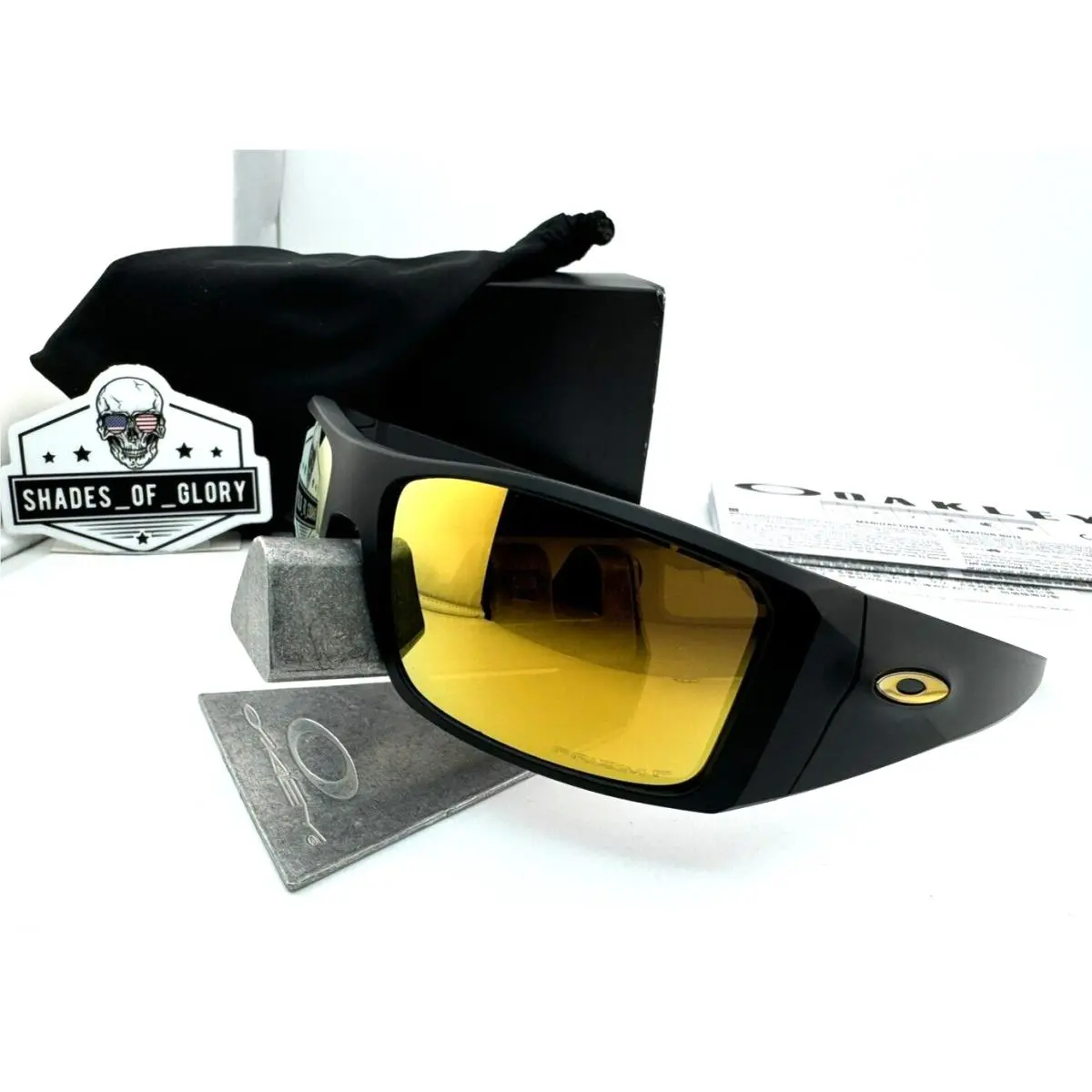 Oakley Heliostat Matte Black W/ Prizm 24K Gold Polarized Sunglasses OO9231-18