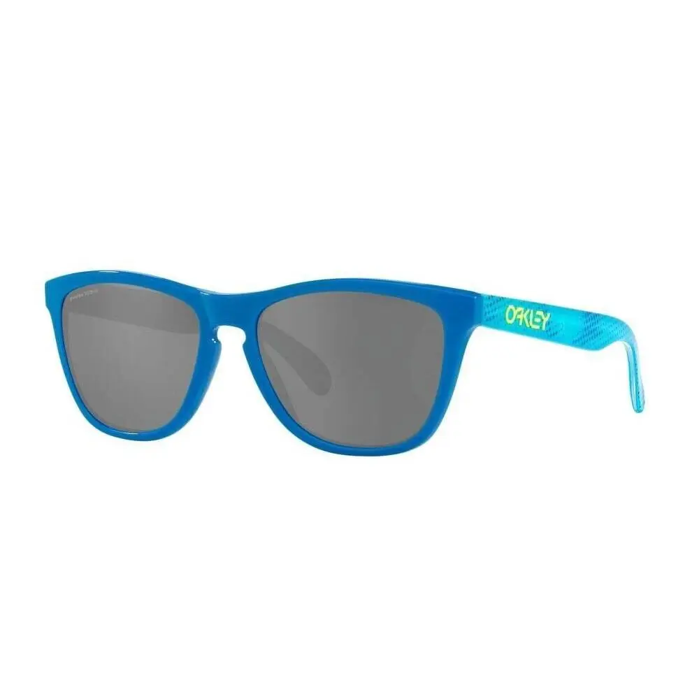Oakley Sunglasses Frogskins Hi Res Polished Sapphire W/prizm Black OO9013-K3 - Frame: Blue, Lens: Blue