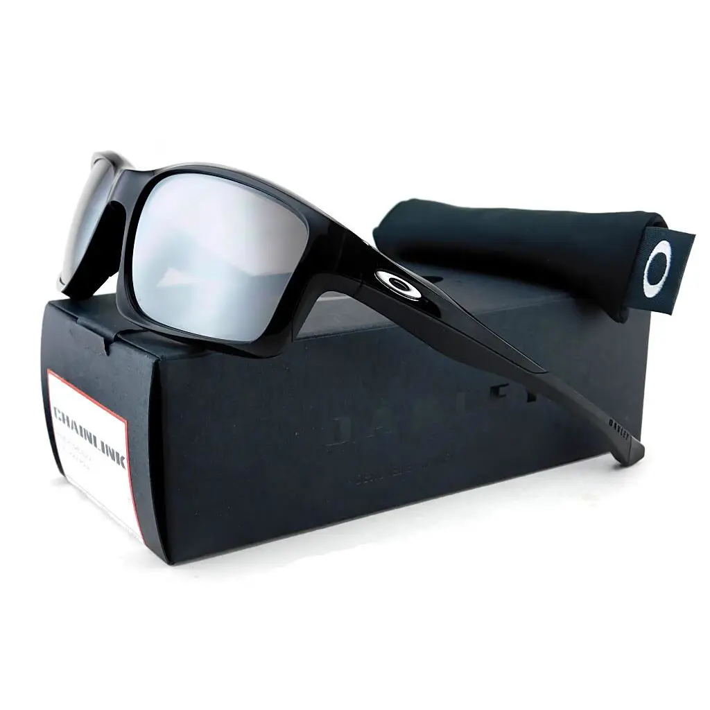 Chainlink Sunglasses 9247-01 Polished Black / Black Iridium Lens by Oakley