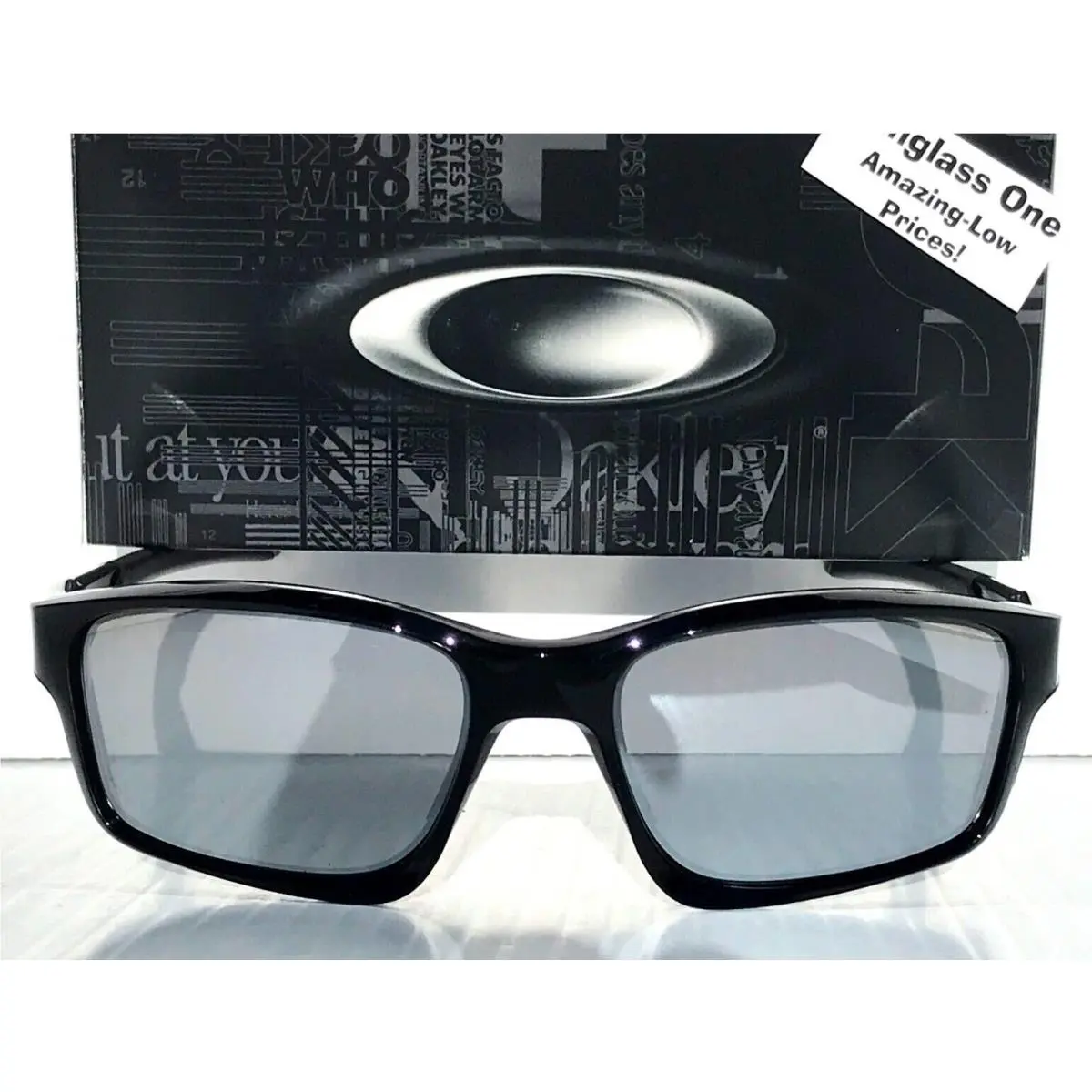 Oakley Chainlink Black Ink Polarized Galaxy Chrome Lens Sunglass 9247-09