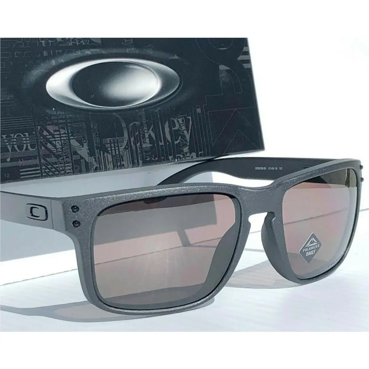 Oakley Holbrook Steel Lead w Polarized Daily Gray Sunglass 9102-B5