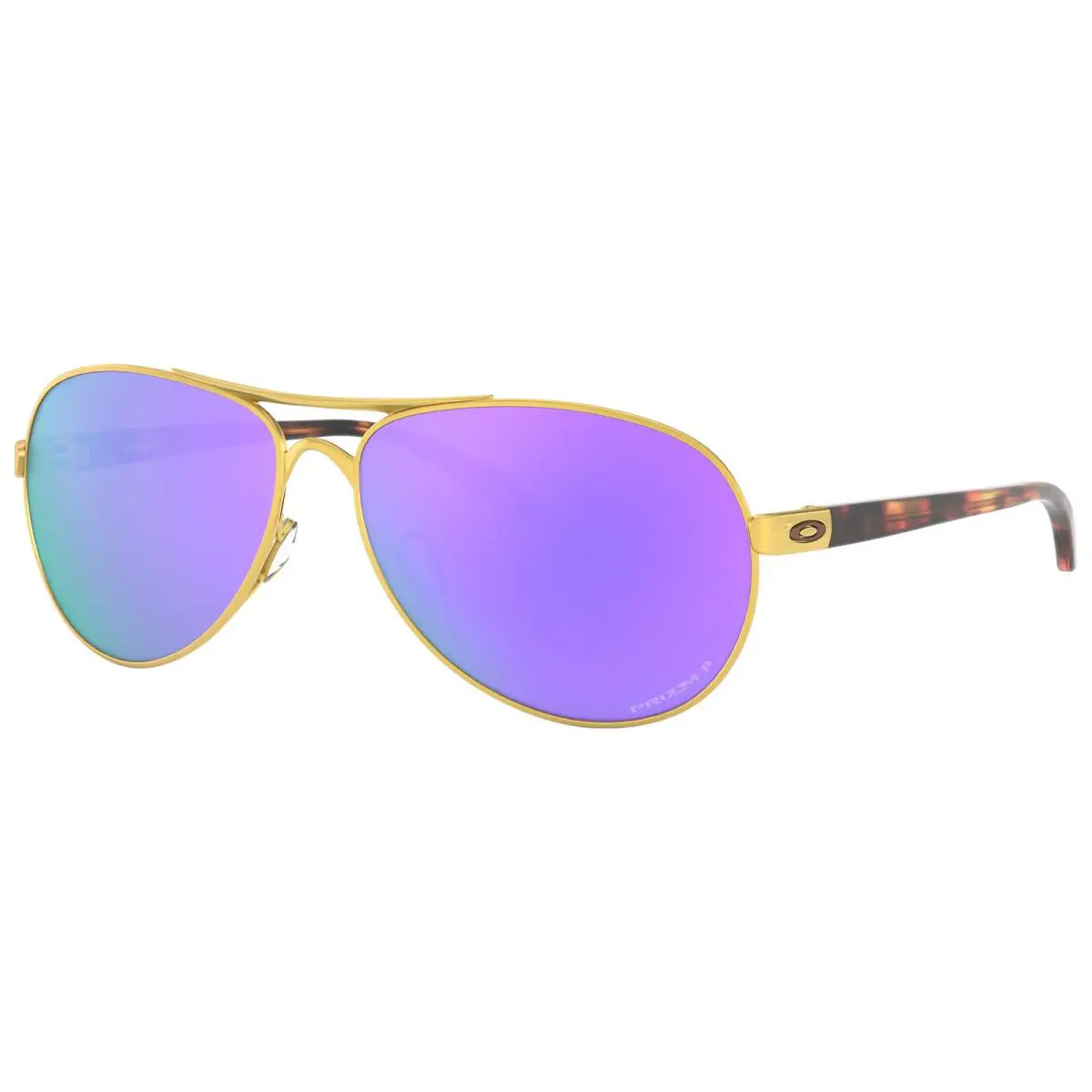 Sunglasses Feedback OO4079-3959 Satin Gold/prizm Violet Polarized Womens by Oakley
