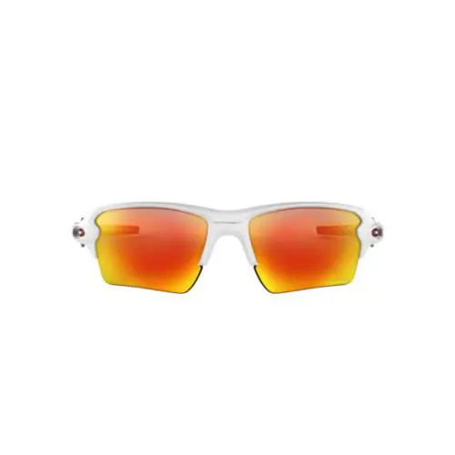 Oakley Men`s OO9188 Flak 2.0 XL Rectangular Sunglasses Polished White/prizm Rub