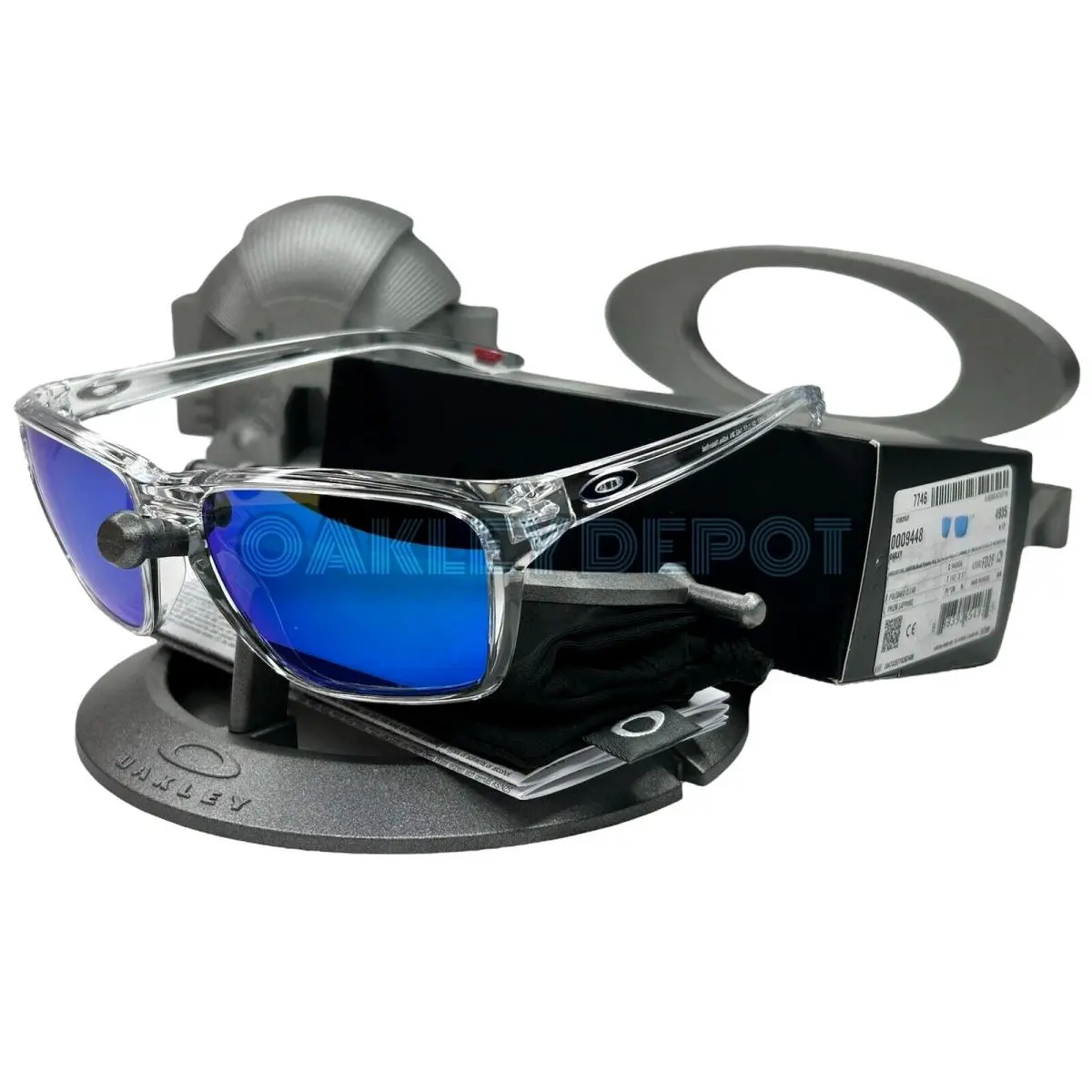 Oakley Sylas 009448 Polished Clear/prizm Sapphire Sunglasses 167 - Frame: POLISHED CLEAR, Lens: SAPPHIRE