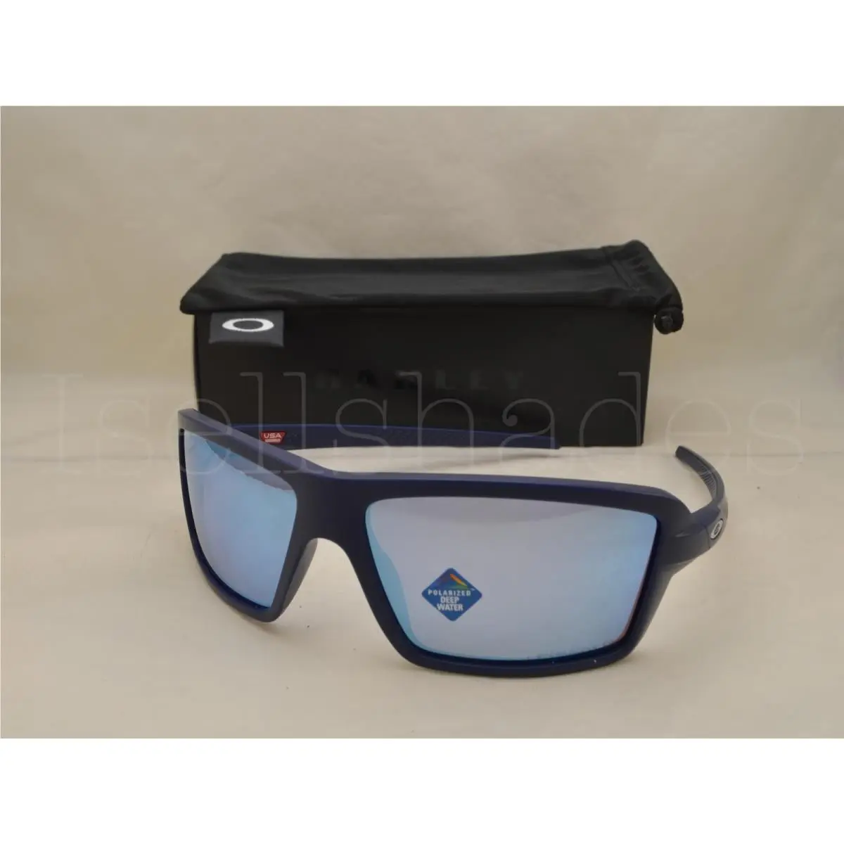 Oakley Cables OO9129-13 63 Matte Navy with Prizm Deep Water Polarized Lens