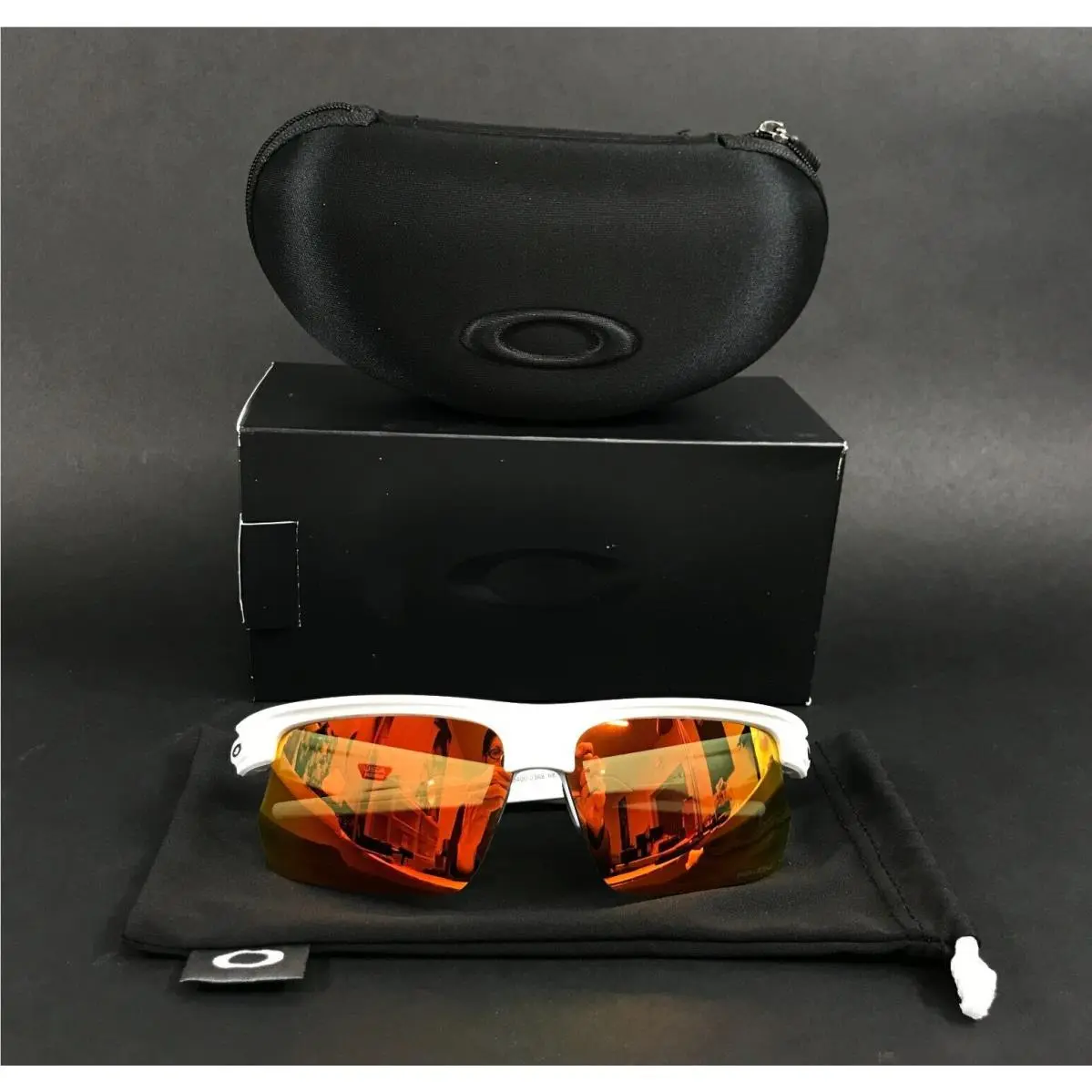 Sunglasses Bisphaera OO9400-0368 Polished White Frames Prizm Ruby Lenses by Oakley