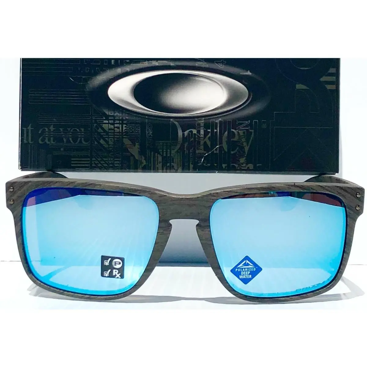 Oakley Holbrook XL Woodgrain Polarized Deep Water Prizm H2O Sunglass 9417-19